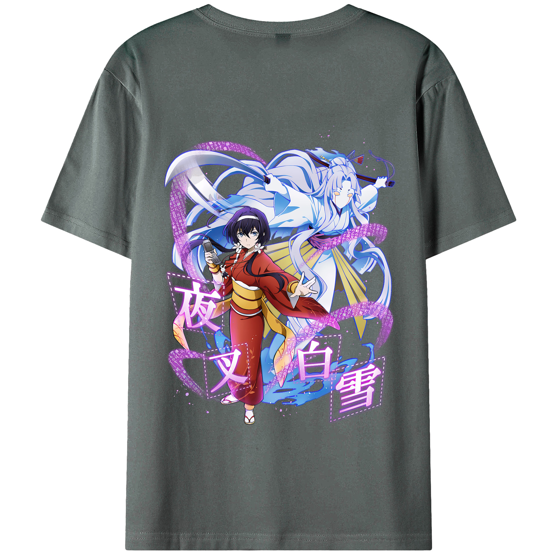 （画像用） 文豪ストレイドッグス Bungo Stray Dogs 綿100％半袖Tシャツ（背面プリント）
